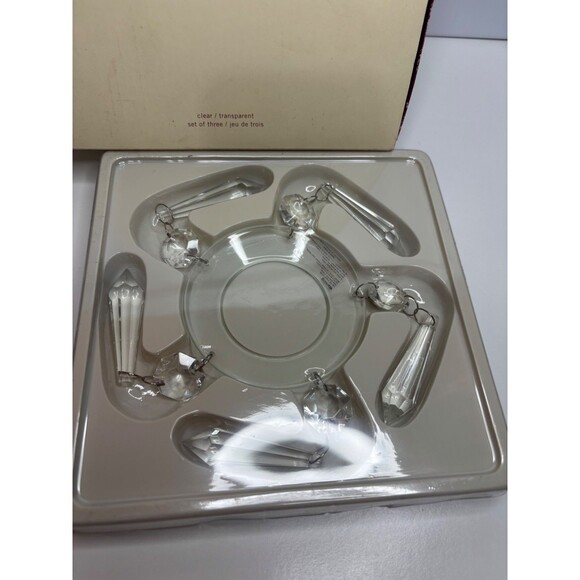 Pottery Barn Glass Chandelier Taper Bobeche Prism Lamp Candle Box of 2 - Picture 4 of 6